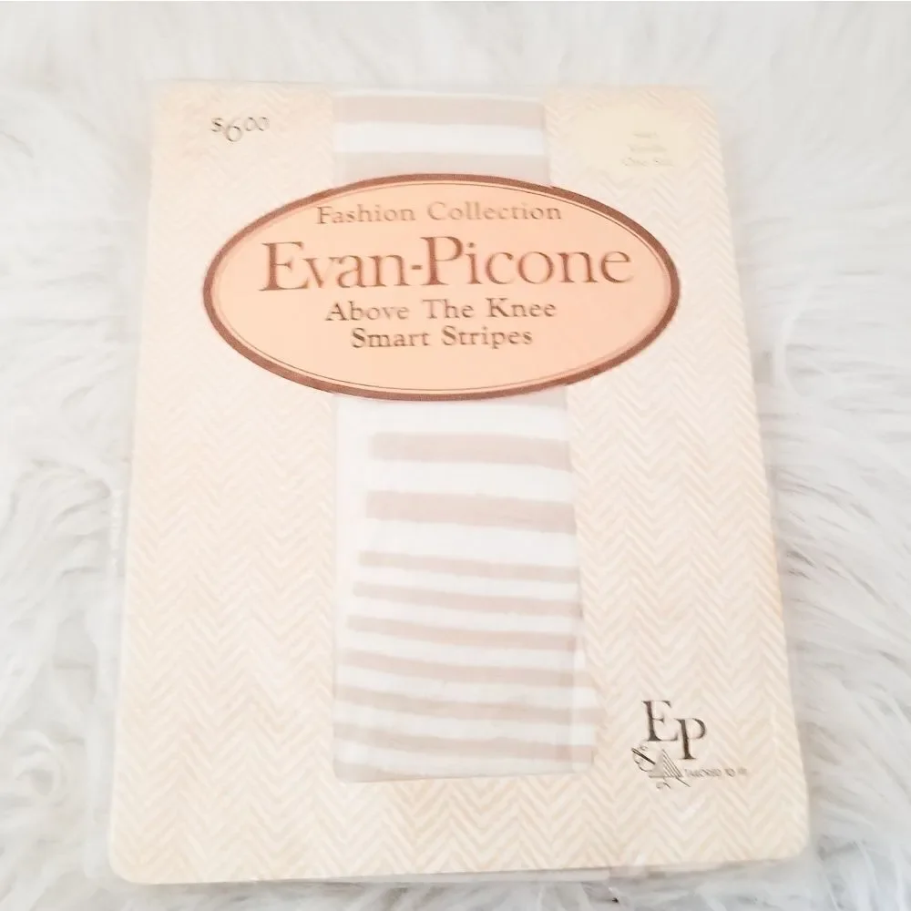 Evan Picone above the knee vanilla stripe